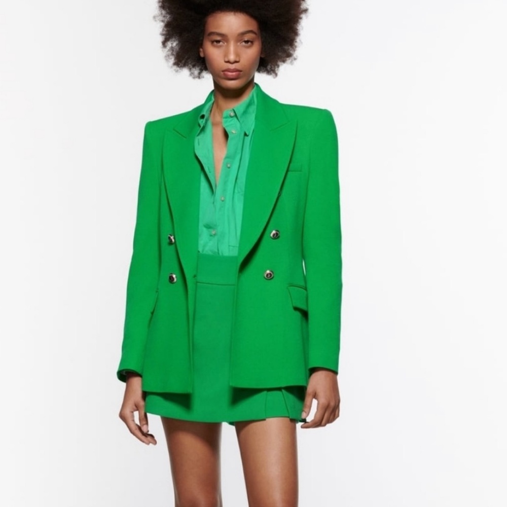GREEN TAILORED DOUBLE BREASTED BLAZER NEW WITH TAGS NEVER WORN